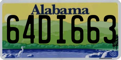 AL license plate 64DI663