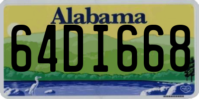 AL license plate 64DI668