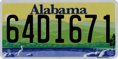 AL license plate 64DI671