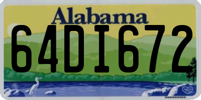 AL license plate 64DI672
