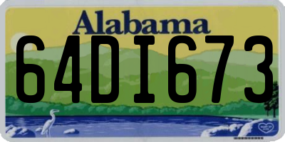 AL license plate 64DI673