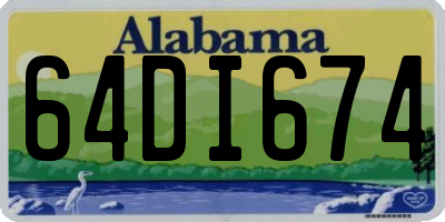 AL license plate 64DI674