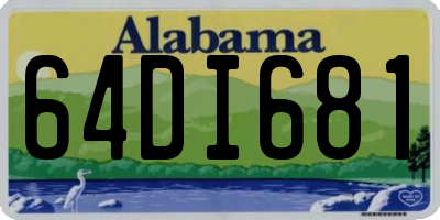 AL license plate 64DI681