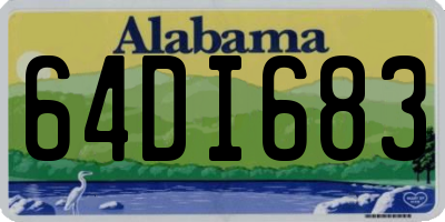 AL license plate 64DI683