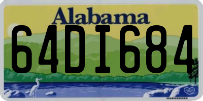 AL license plate 64DI684