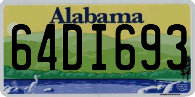 AL license plate 64DI693