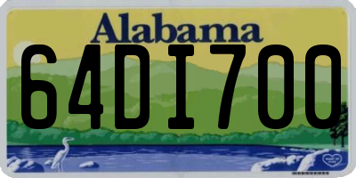 AL license plate 64DI700