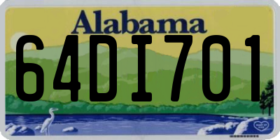AL license plate 64DI701