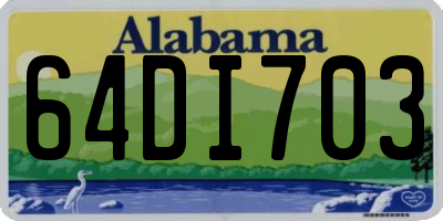 AL license plate 64DI703
