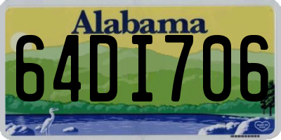 AL license plate 64DI706