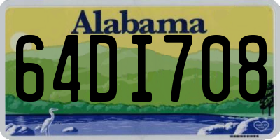 AL license plate 64DI708