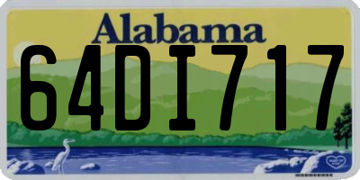 AL license plate 64DI717