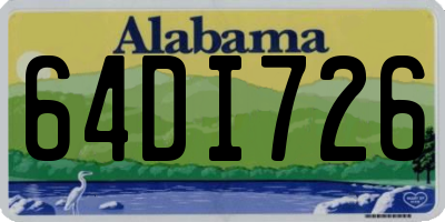 AL license plate 64DI726
