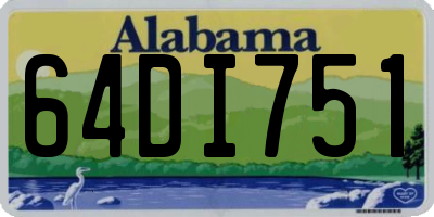 AL license plate 64DI751