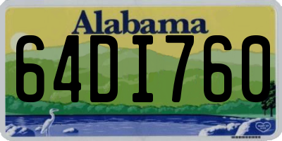 AL license plate 64DI760