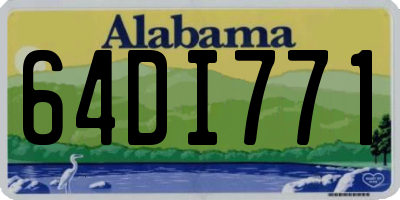 AL license plate 64DI771