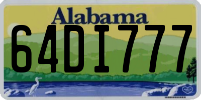 AL license plate 64DI777