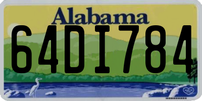 AL license plate 64DI784