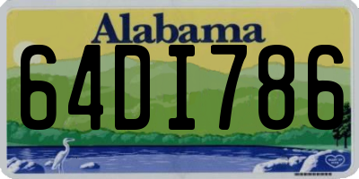 AL license plate 64DI786