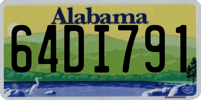 AL license plate 64DI791