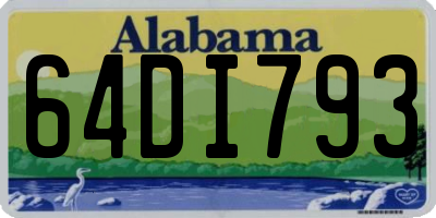 AL license plate 64DI793