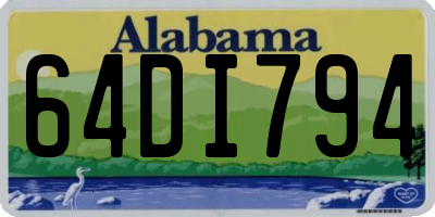 AL license plate 64DI794