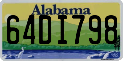 AL license plate 64DI798