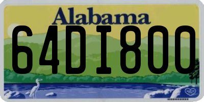 AL license plate 64DI800