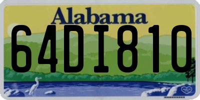 AL license plate 64DI810