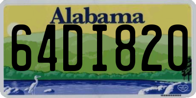 AL license plate 64DI820