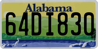 AL license plate 64DI830