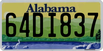 AL license plate 64DI837
