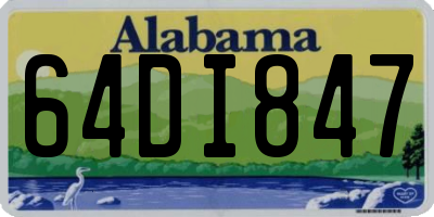 AL license plate 64DI847