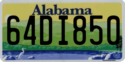 AL license plate 64DI850