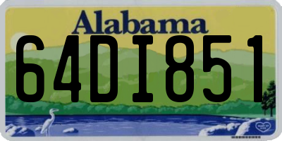 AL license plate 64DI851