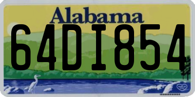 AL license plate 64DI854