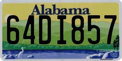 AL license plate 64DI857