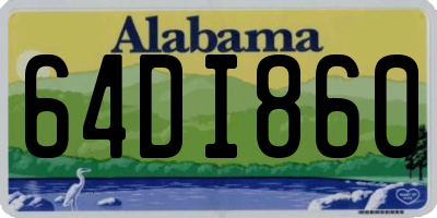 AL license plate 64DI860