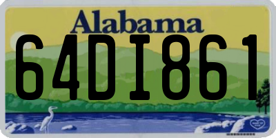 AL license plate 64DI861