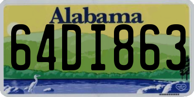 AL license plate 64DI863
