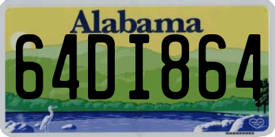 AL license plate 64DI864
