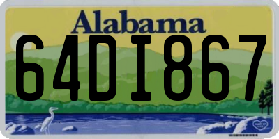 AL license plate 64DI867