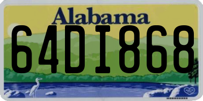 AL license plate 64DI868