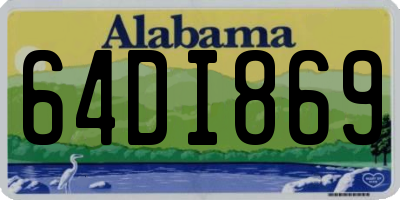 AL license plate 64DI869