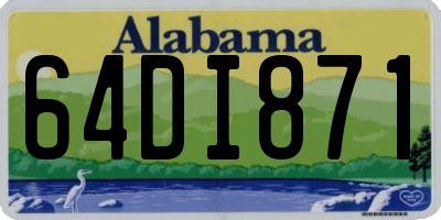 AL license plate 64DI871