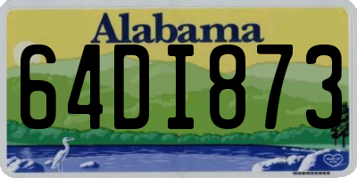 AL license plate 64DI873