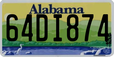 AL license plate 64DI874