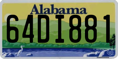 AL license plate 64DI881