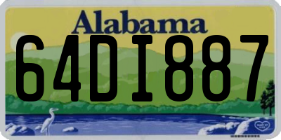 AL license plate 64DI887