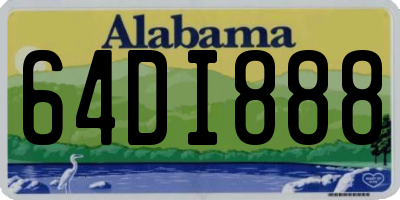 AL license plate 64DI888